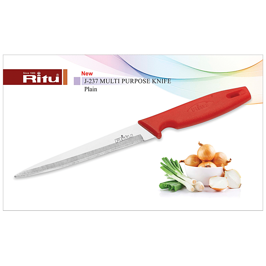 Ritu Stainless Steel Multipurpose Knife - Red