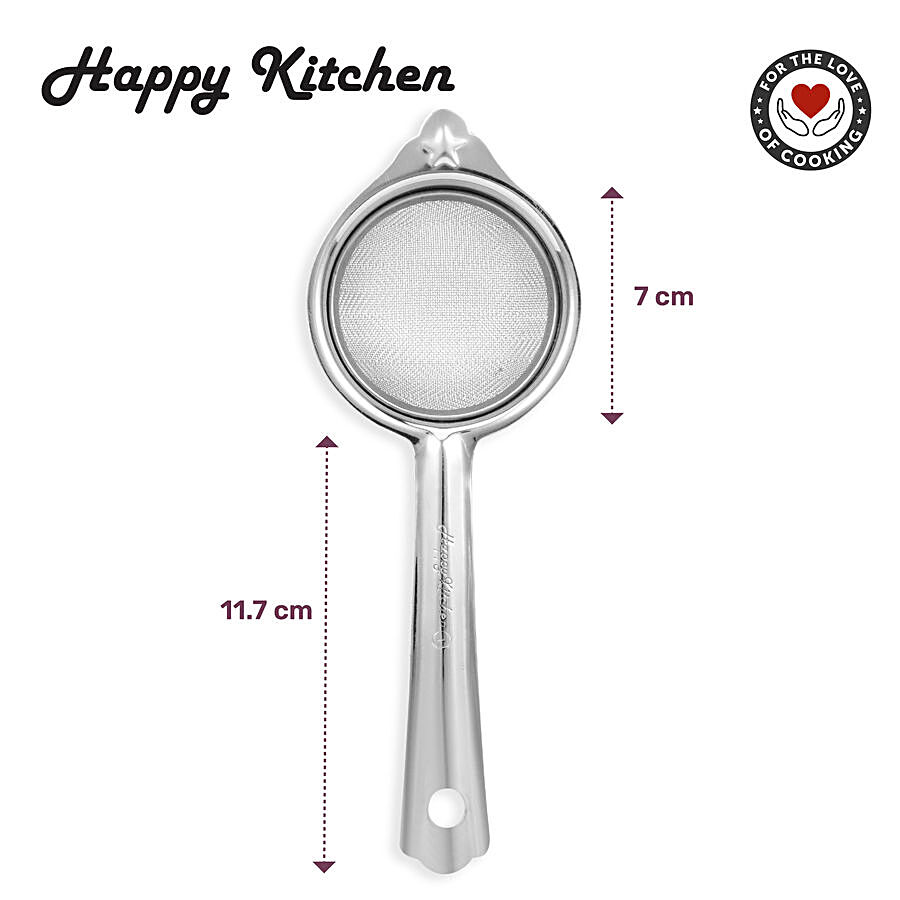 Fackelmann Happy Kitchen Stainless Steel Small Tea/Coffee Strainer | Dishwasher Safe