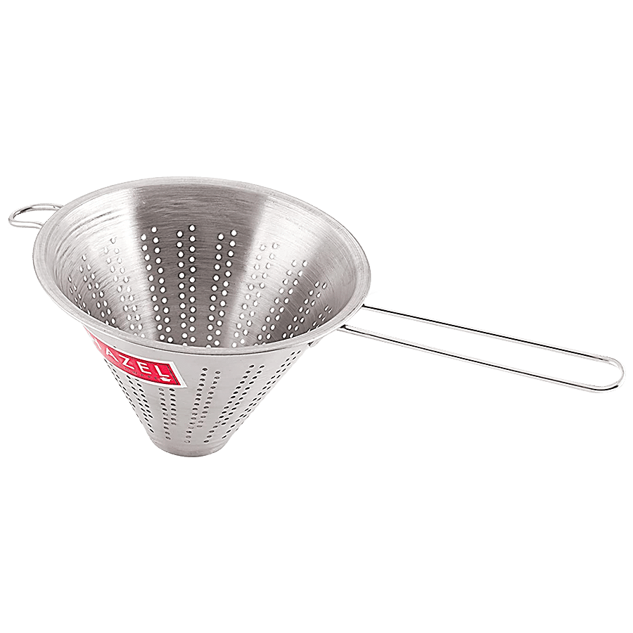 HAZEL Stainless Steel Rice Strainer/Colander With Handle - 20 cm