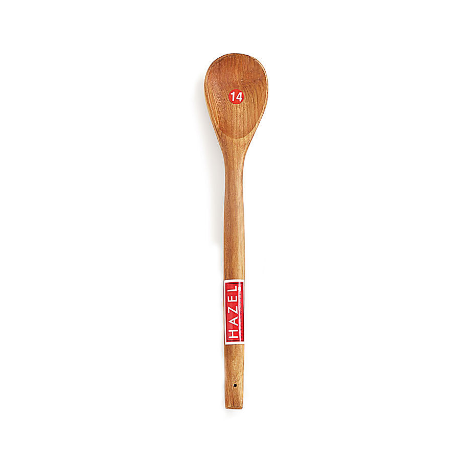 HAZEL Wooden Oval Spatula - Non Stick