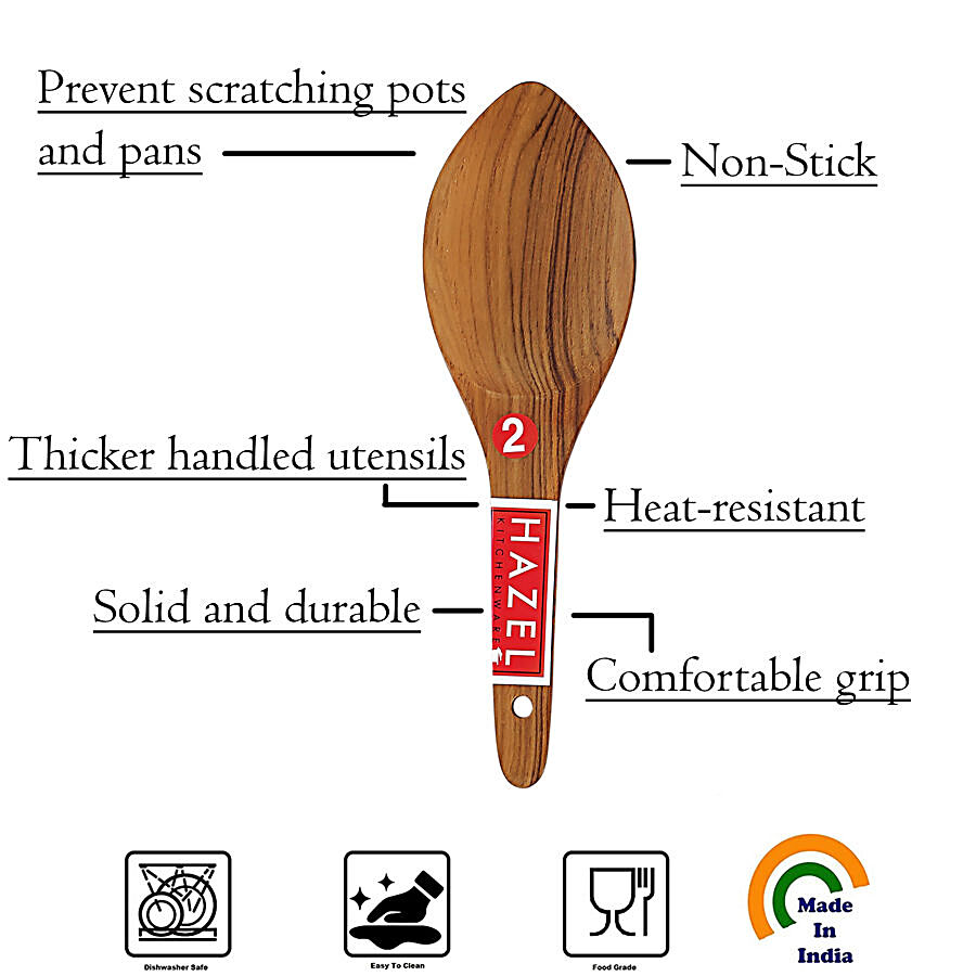 HAZEL Wooden Rice Spoon - Non Stick