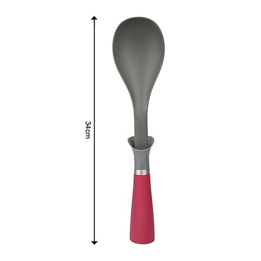 H&B Non Stick Nylon Serving Spoon - Maroon