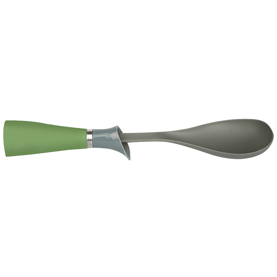 H&B Nylon Gravy Laddle With Silicon Handle - Green