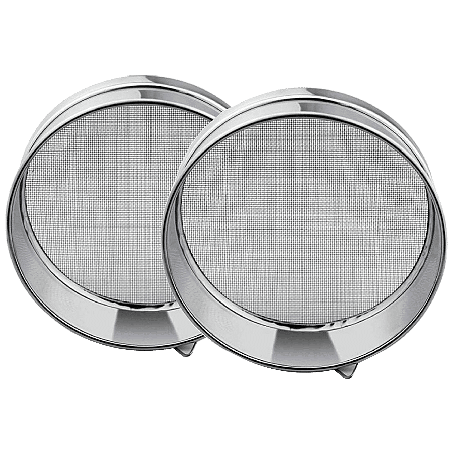 Kuber Industries Stainless Steel Flour Chalni/Sieves/Strainer Set - CTKTC038143