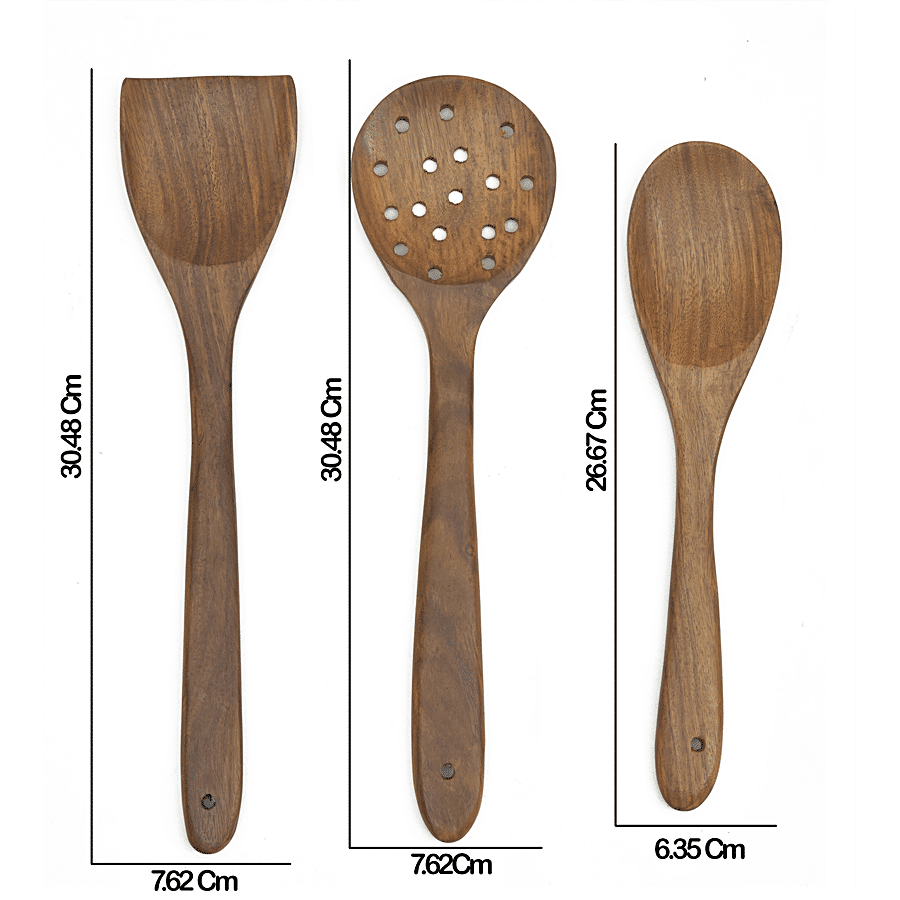 OGGN Brown Shisham Premium Nonstick Spatula Fry