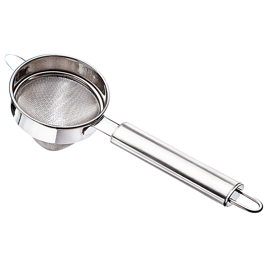 Petals Stainless Steel Conical Double Jali Tea/Coffee Strainer - 8cm