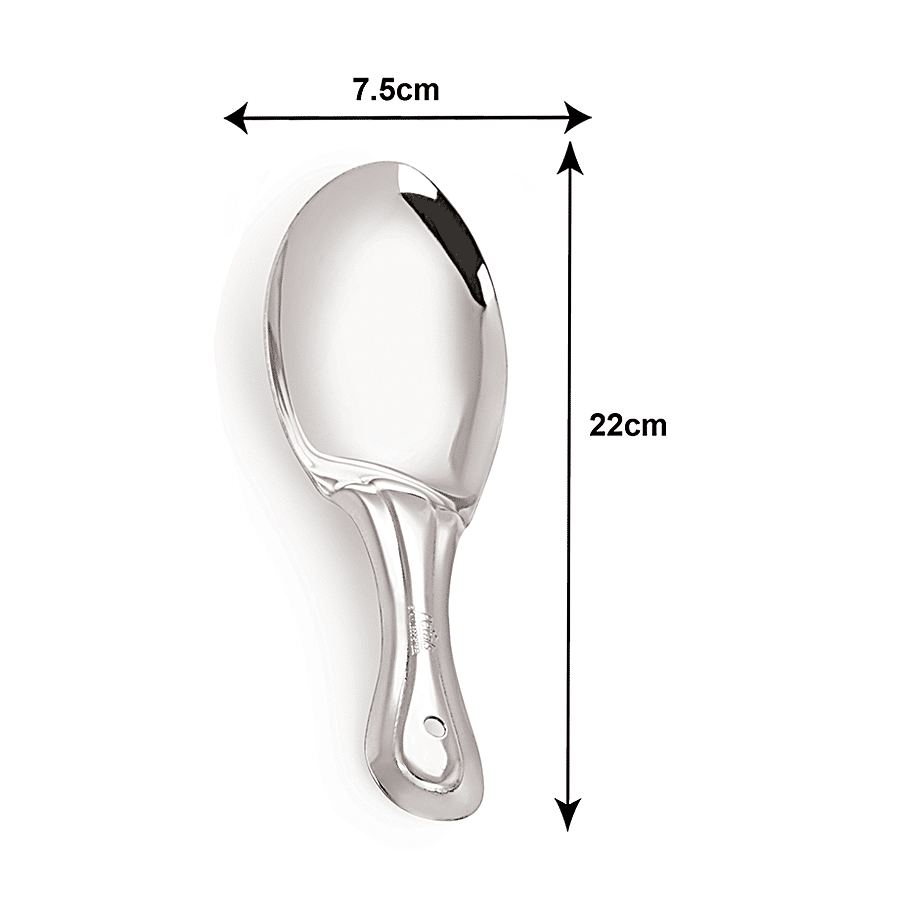 Petals Stainless Steel Cooking/Serving/Spoon Spatula - Deep Rice Salad Server