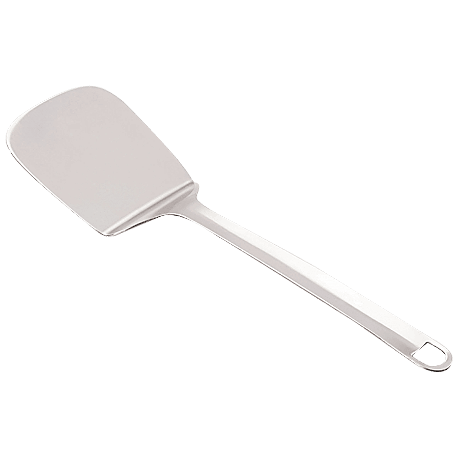 Petals Steel Mini Cooking/Serving/Spoon/Spatula-Dosa Palta/Taveta/Turner/Khurpi - 25 Cm