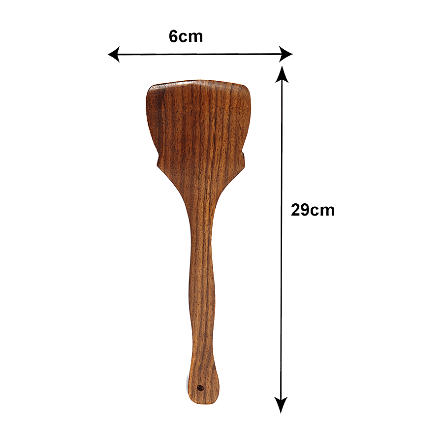 Petals Wooden Spatula - Dosa Palta/Taveta/Turner/Khurpi - 28 Cm Length