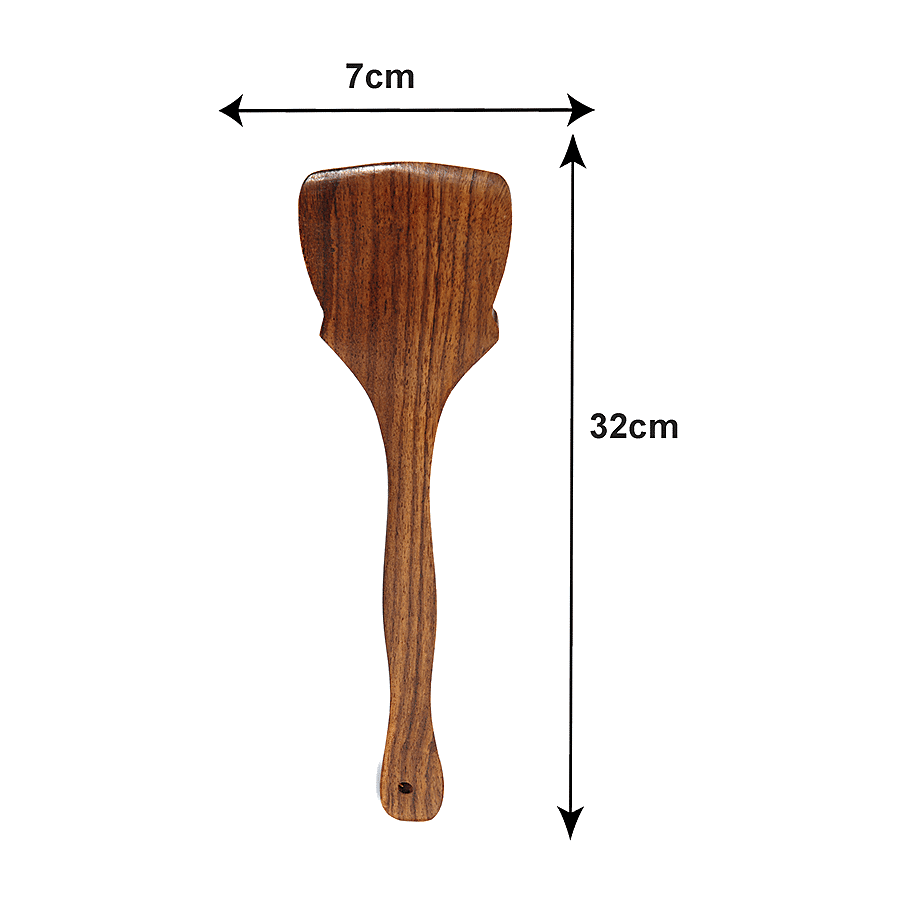 Petals Wooden Spatula - Dosa Palta/Taveta/Turner/Khurpi - 31 Cm Length