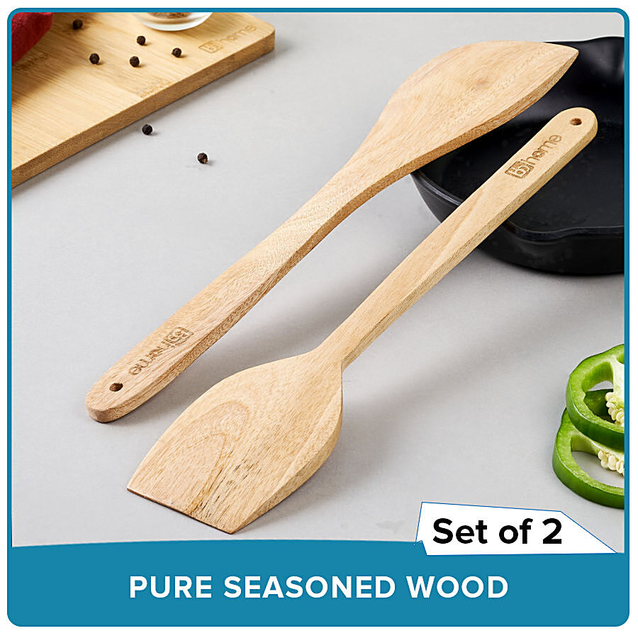 bb home Wooden Spatula & Turner Set - 30cm