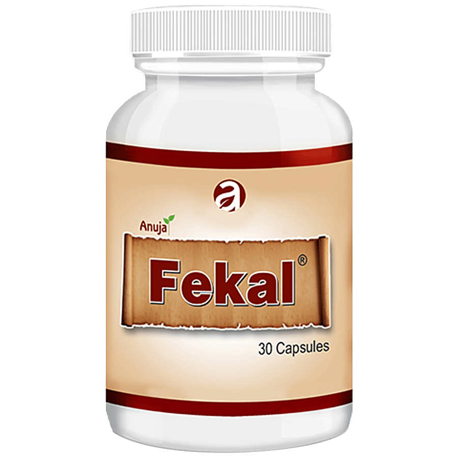 ANUJA  HERBACEUTICALS Fekal Capsules - Improves Hemoglobin & Calcium Levels Naturally