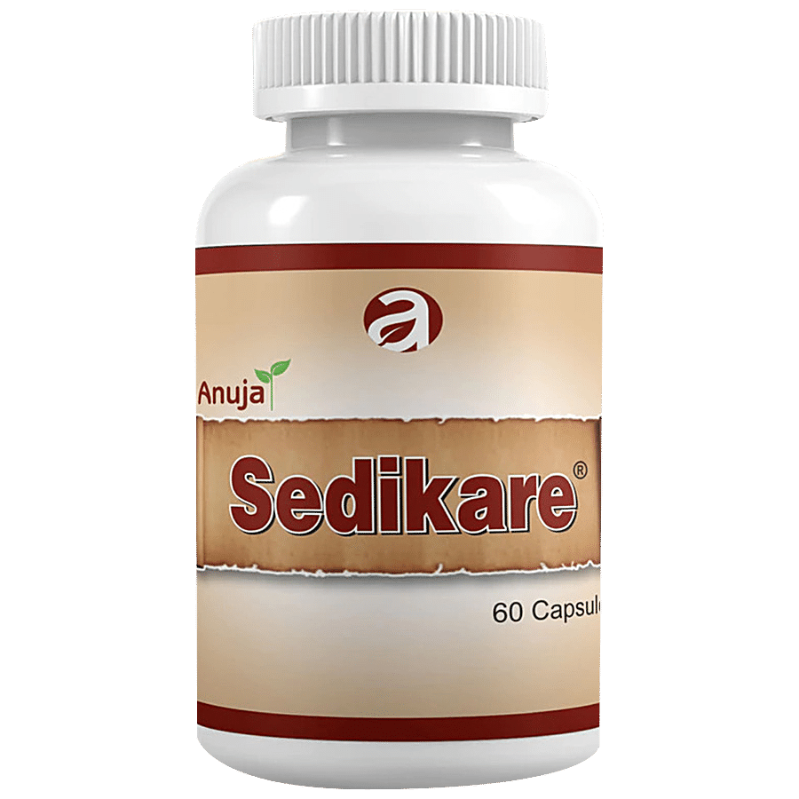 ANUJA  HERBACEUTICALS Sedikare Capsules - Reduces Anxiety & Tension