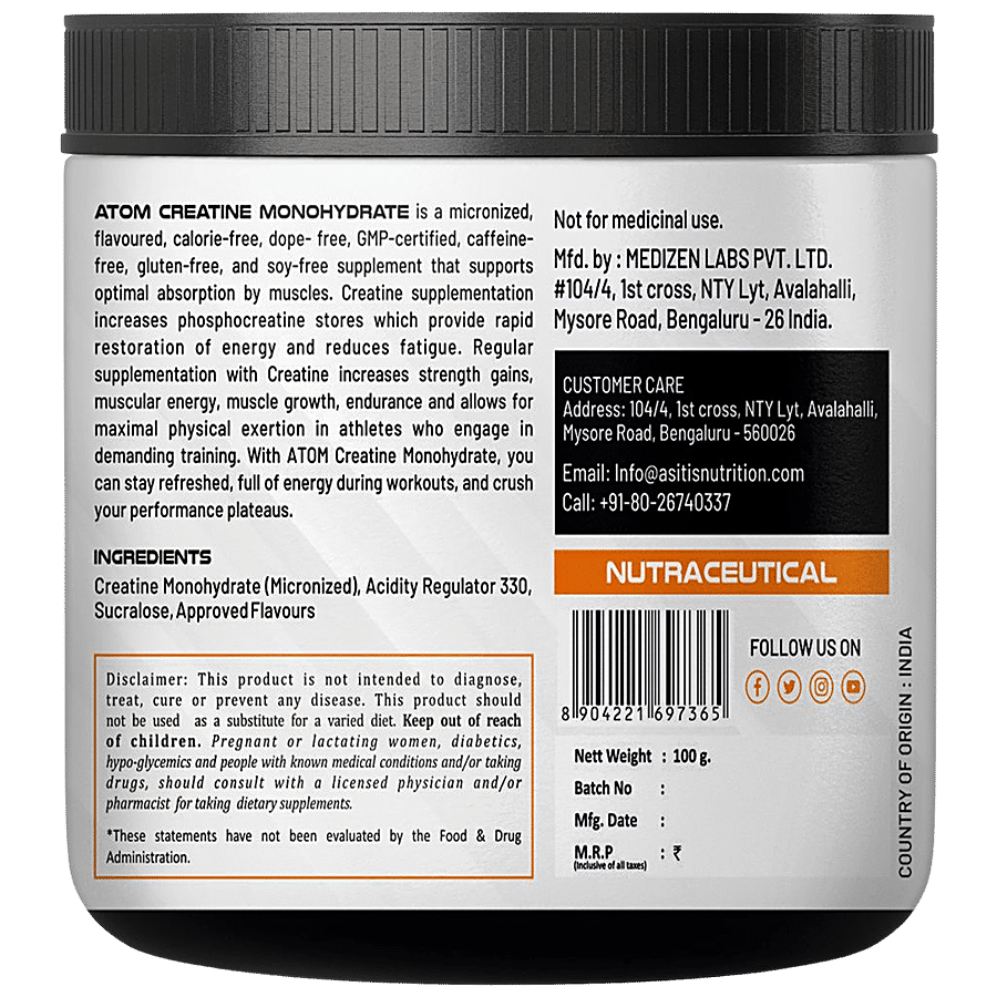 AS-IT-IS Nutrition ATOM Creatine Monohydrate - Dope Free