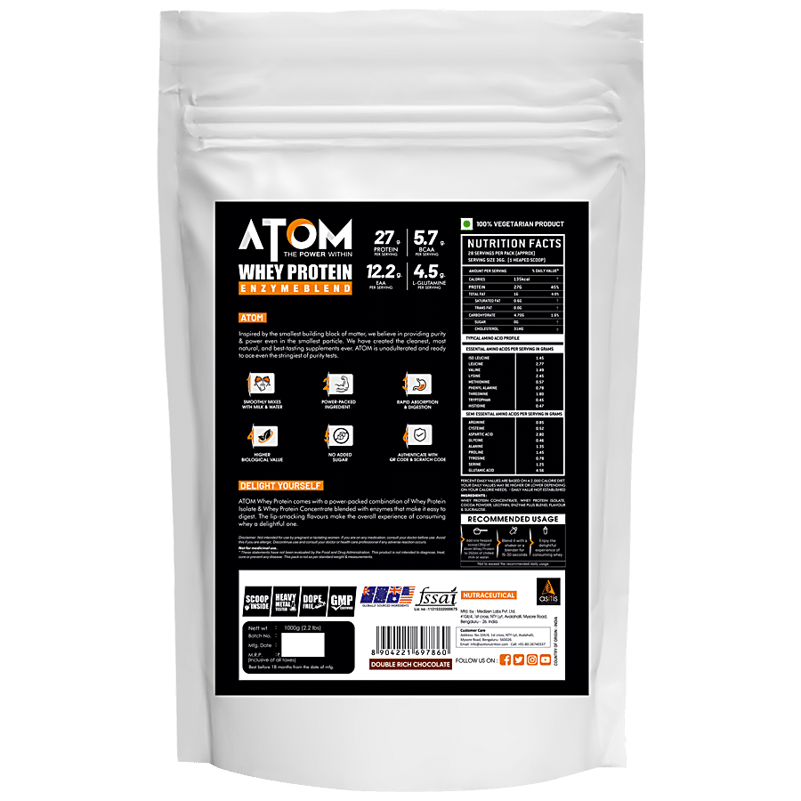 AS-IT-IS Nutrition ATOM Whey Protein - With Digestive Enzymes