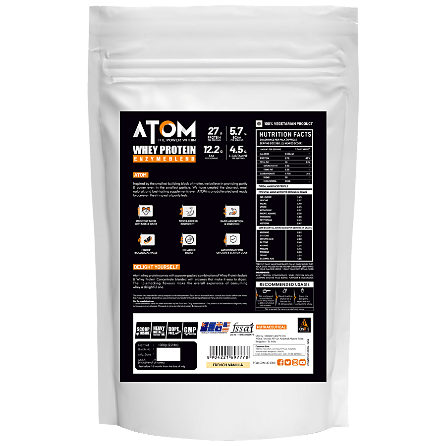 AS-IT-IS Nutrition ATOM Whey Protein - With Digestive Enzymes