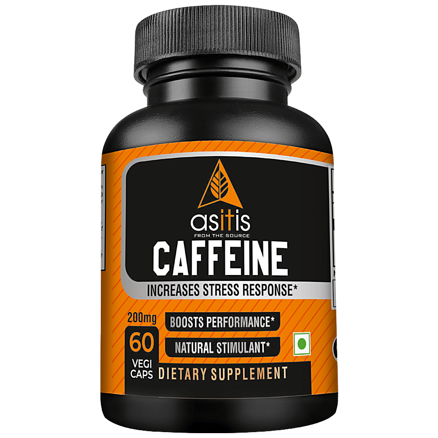 AS-IT-IS Nutrition Caffeine 200 mg Capsules - Natural Stimulant