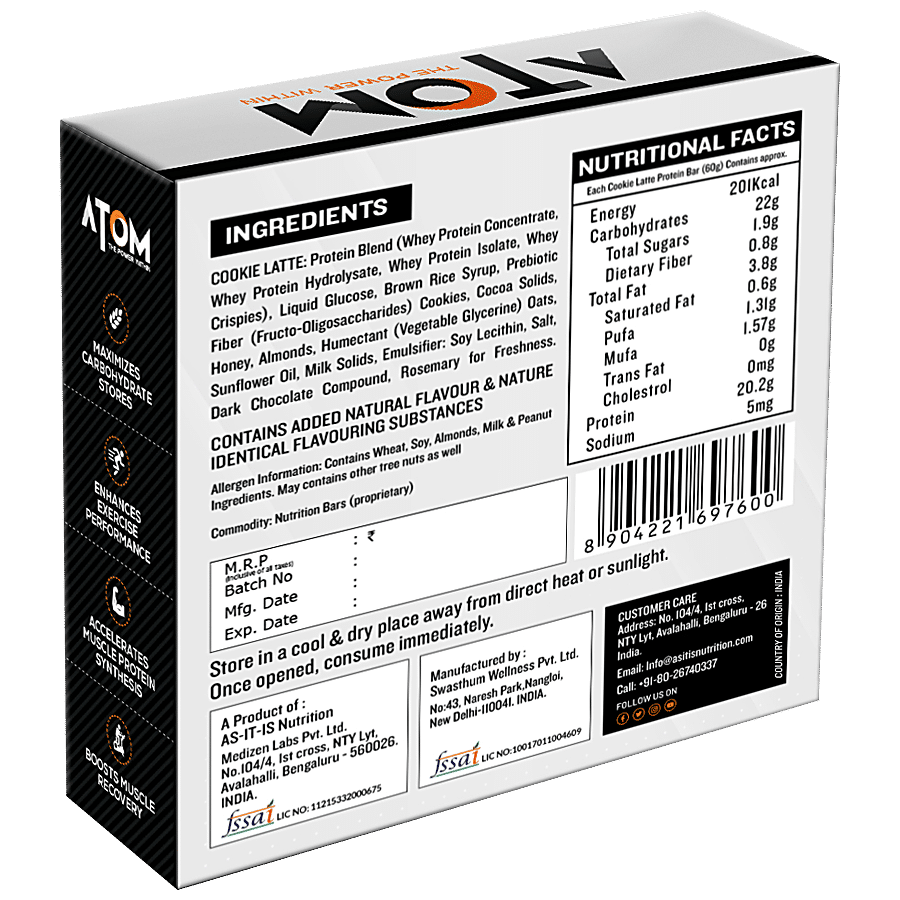 AS-IT-IS Nutrition High Protein Bar - Whey Protein Concentrate