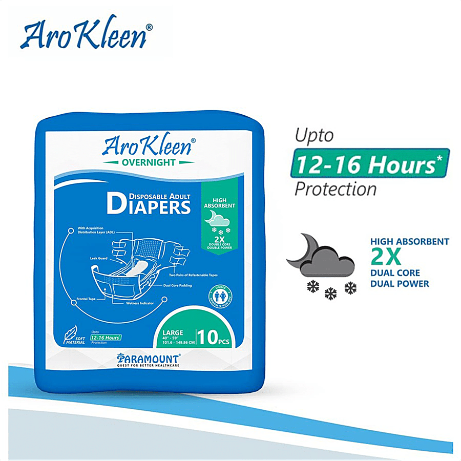 Aro Kleen Overnight Disposable Adult Diapers - Large