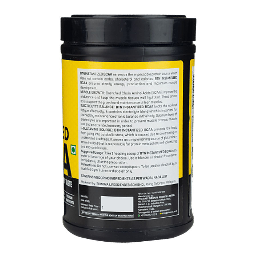 BTN Sports Instantized BCAA Enriched with Electrolytes  - Electric Candy Flavour