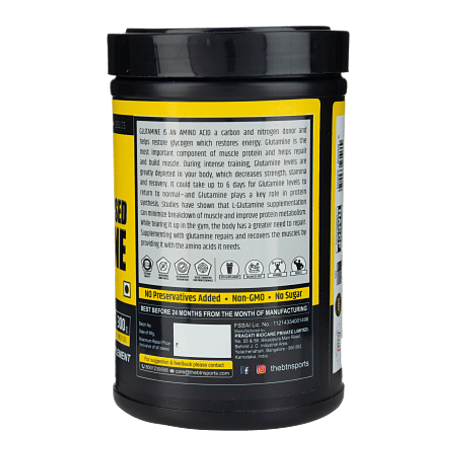 BTN Sports Premium Micronised L-Glutamine -  60 Servings