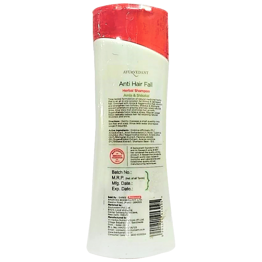 Baidyanath Ayurvedant Anti Hair Fall Herbal Shampoo - With Amla & Shikakai