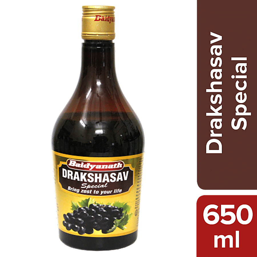 Baidyanath Drakshasava Ayurvedic Tonic - Improves Hunger & Heart Health