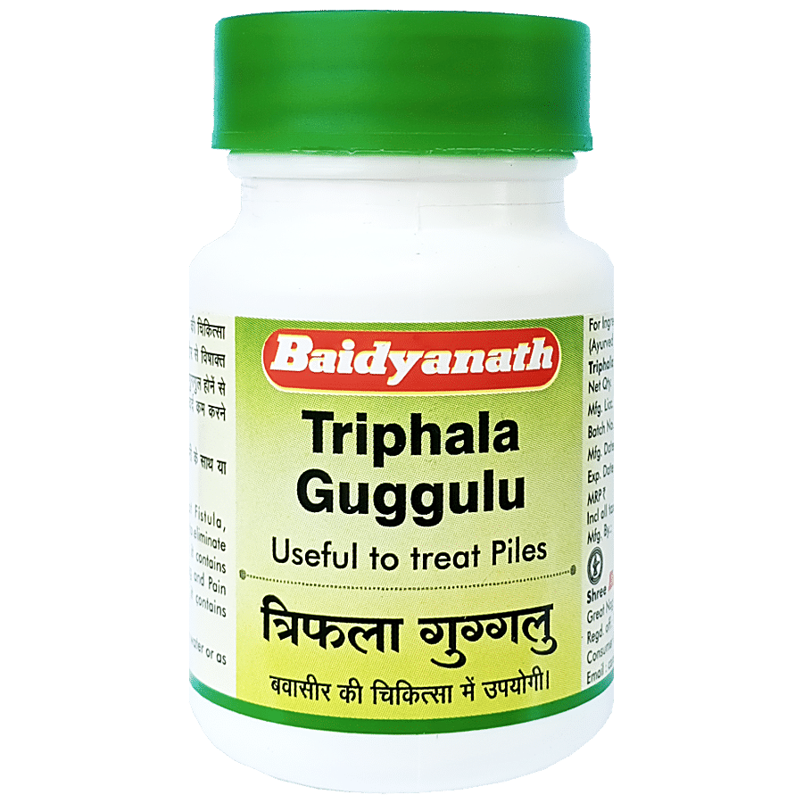 Baidyanath Triphala Guggulu Tablets - For Treating Piles