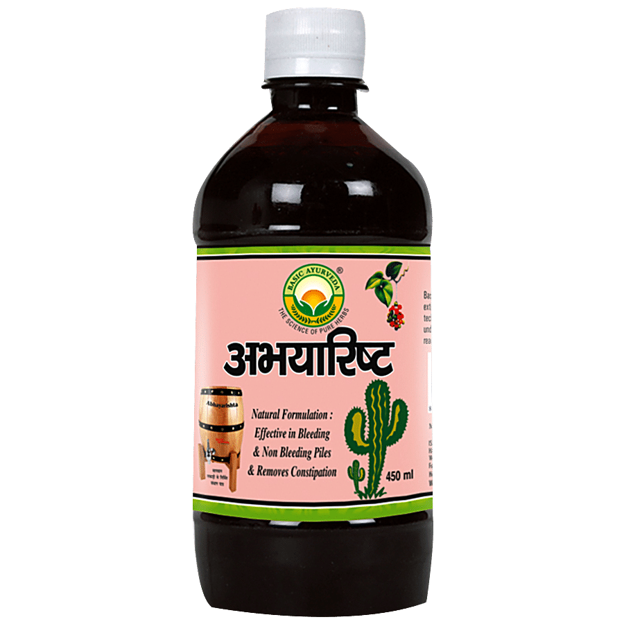 Basic Ayurveda Abhayarishta Syrup - Helpful In Constipation & Urinary Function