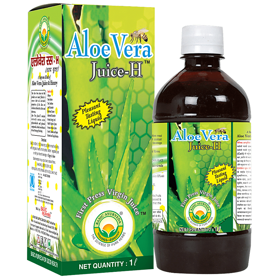 Basic Ayurveda Aloe Vera Juice With Honey - Organic