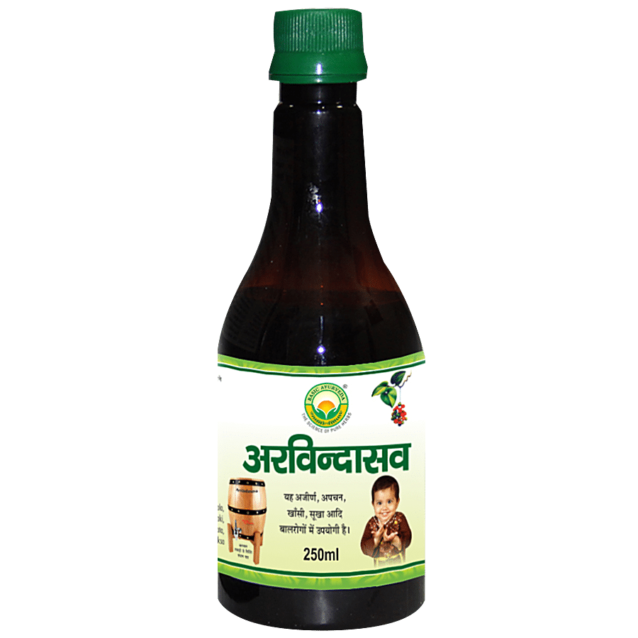 Basic Ayurveda Aravindasava Syrup - Digestive Problems &  Improve Strength & Immunity