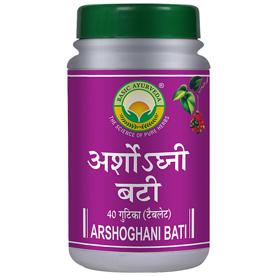 Basic Ayurveda Arshoghani Bati - For Piles & Constipation Relief