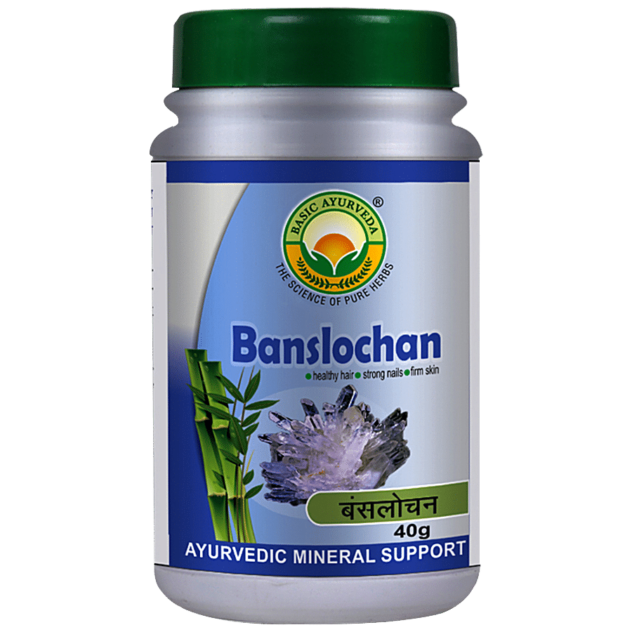 Basic Ayurveda Banslochan Powder - Ayurvedic Minerals Support For Hair