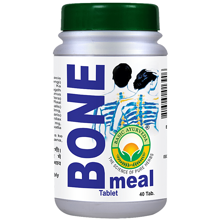 Basic Ayurveda Bone Meal Tablets - Helpful in Osteoporosis & Low Bone Density