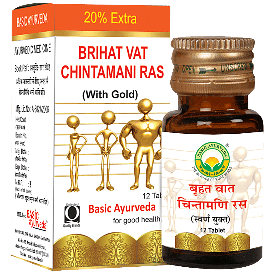 Basic Ayurveda Brihat Vat Chintamani Ras Tablets - Cell Regeneration