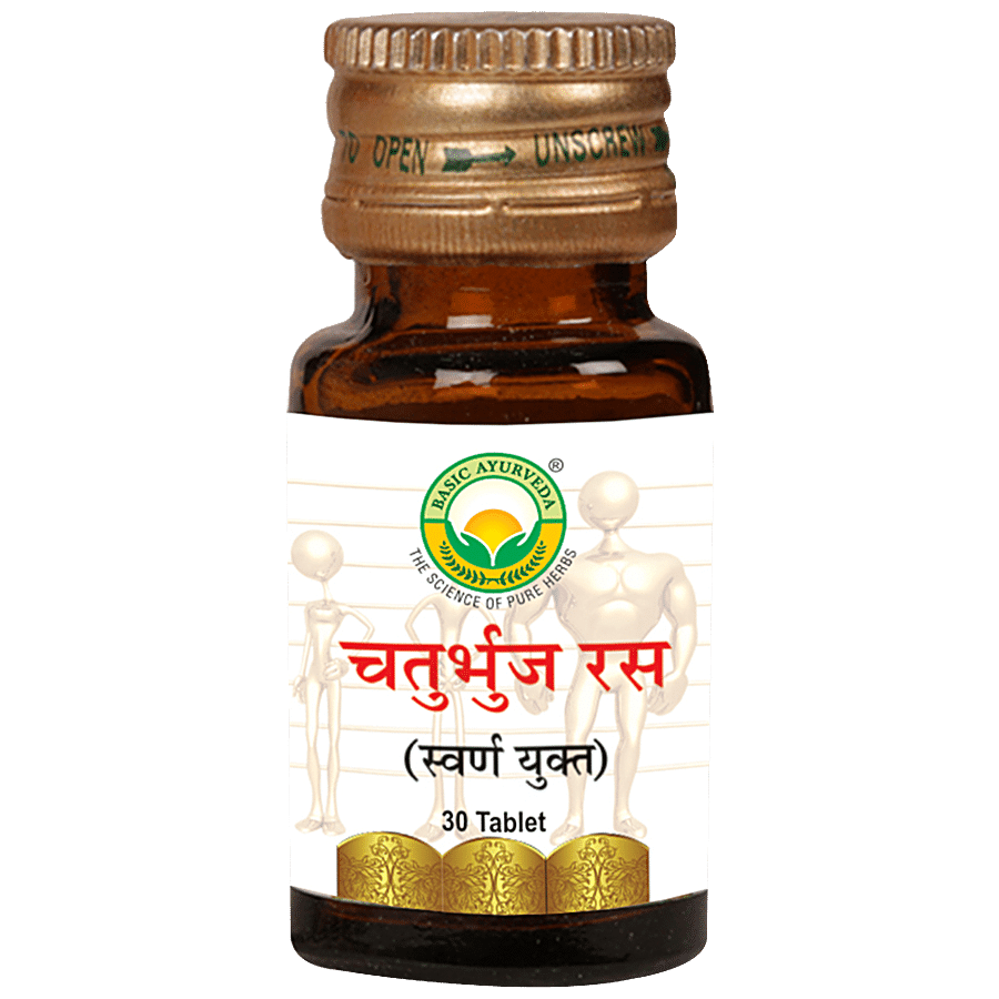 Basic Ayurveda Chaturbhuj Ras Tablets - Helpful In Neurological Disorders