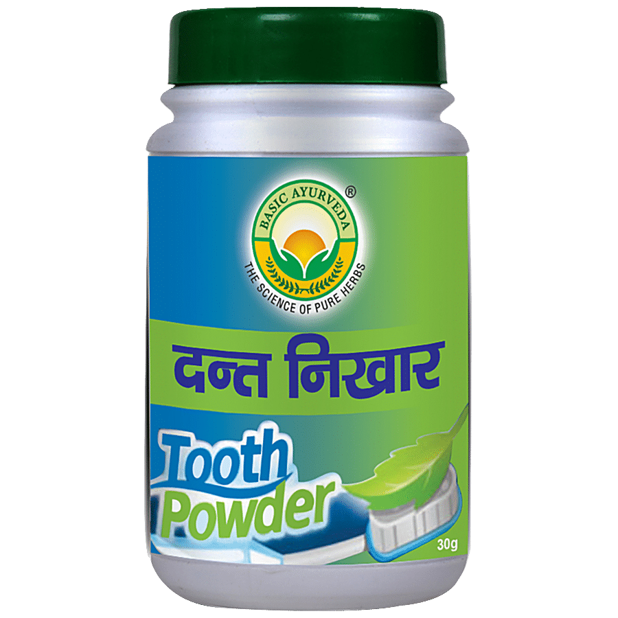 Basic Ayurveda Dant Nikhar Manjan Powder - Mouth Freshness