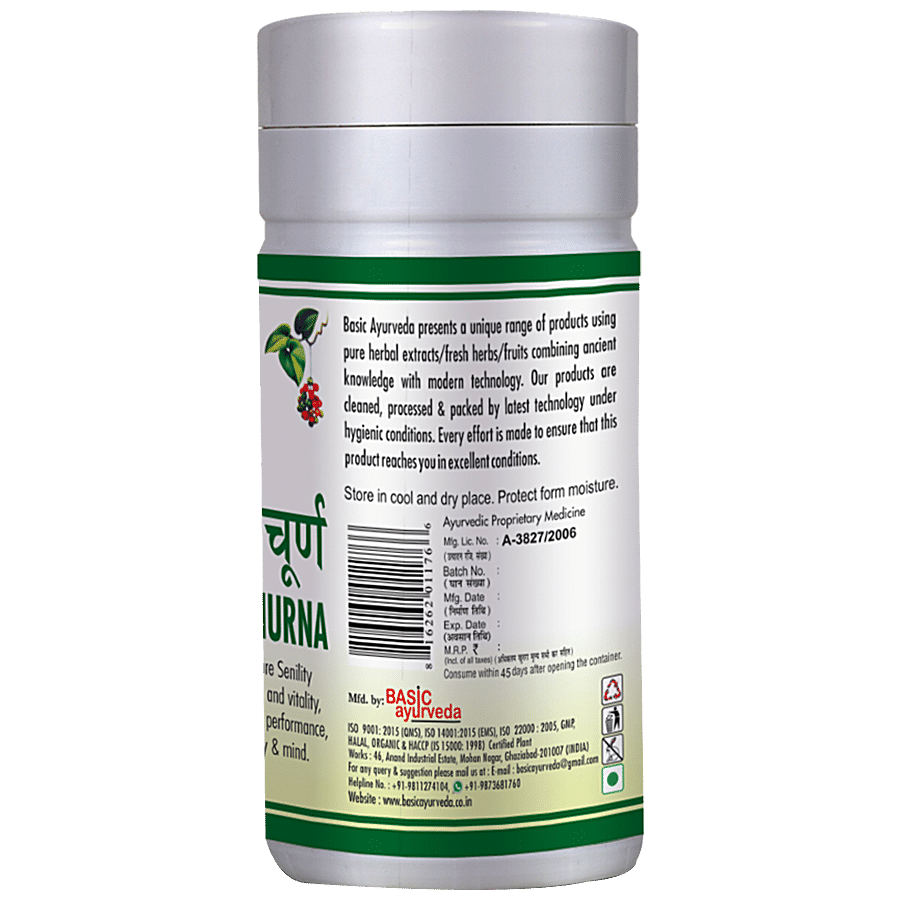 Basic Ayurveda Dhatupaustic Churna - Improves Sperm