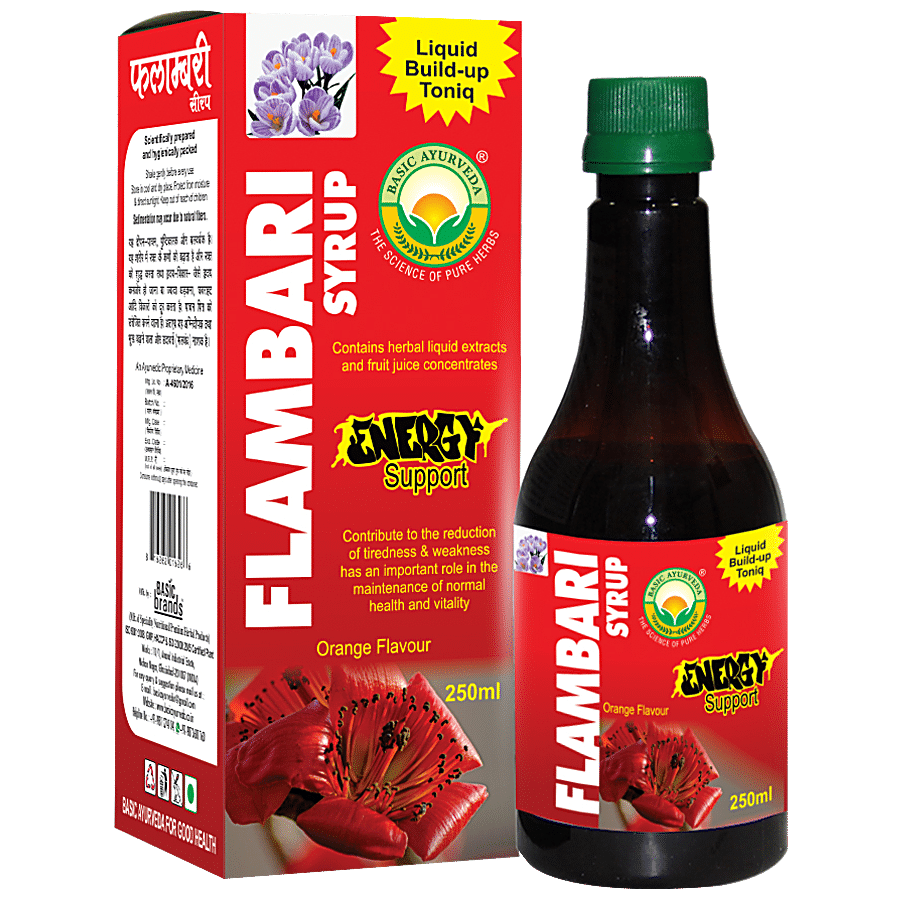 Basic Ayurveda Flambari Syrup - Maintains Normal Health & Vitality