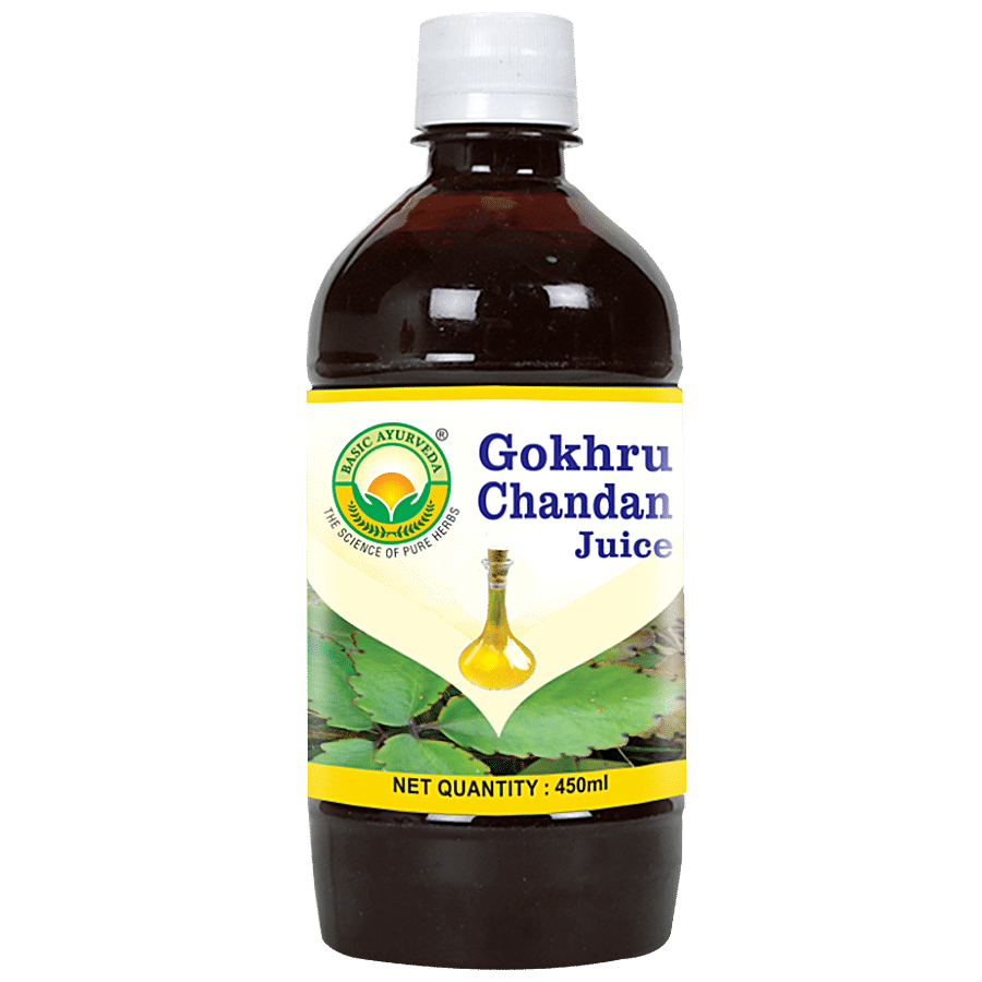 Basic Ayurveda Gokhru Chandan Juice - 100% Organic Herbal