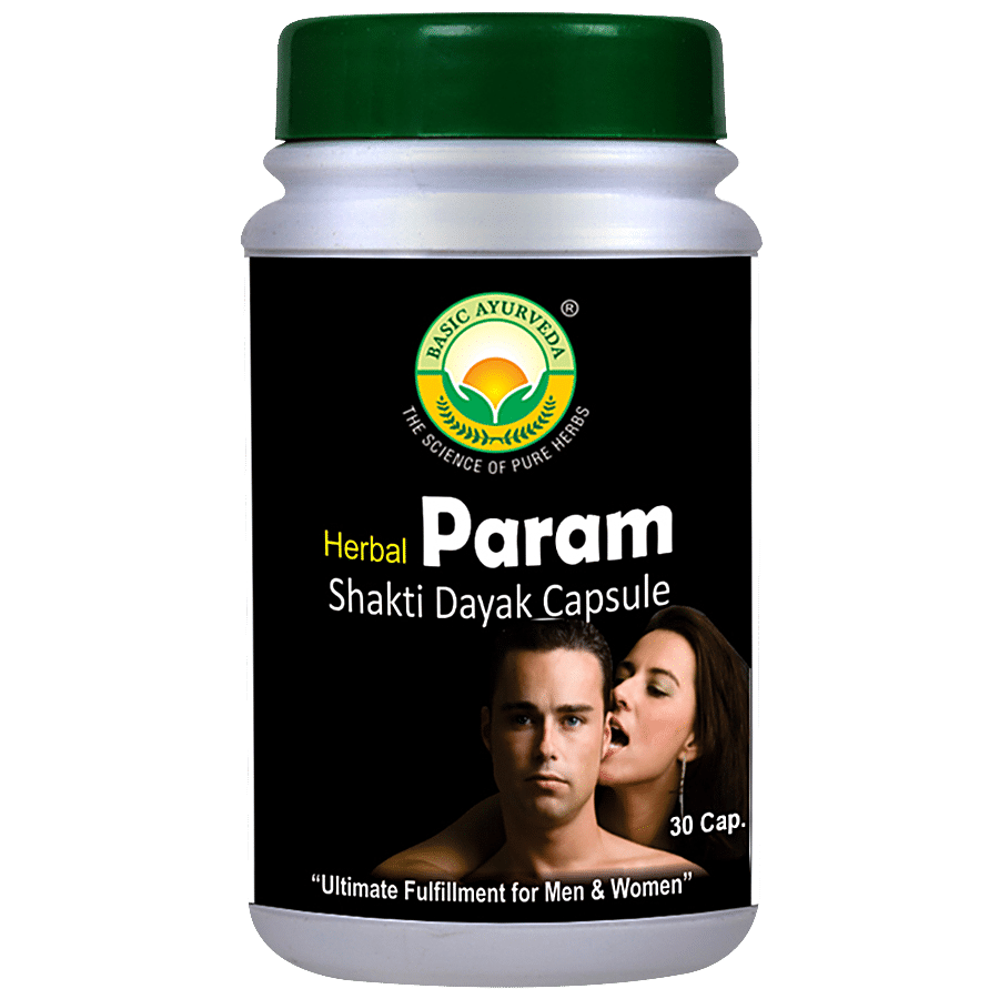 Basic Ayurveda Herbal Paramshakti Dayak Capsules - Enhances Stamina & Energy