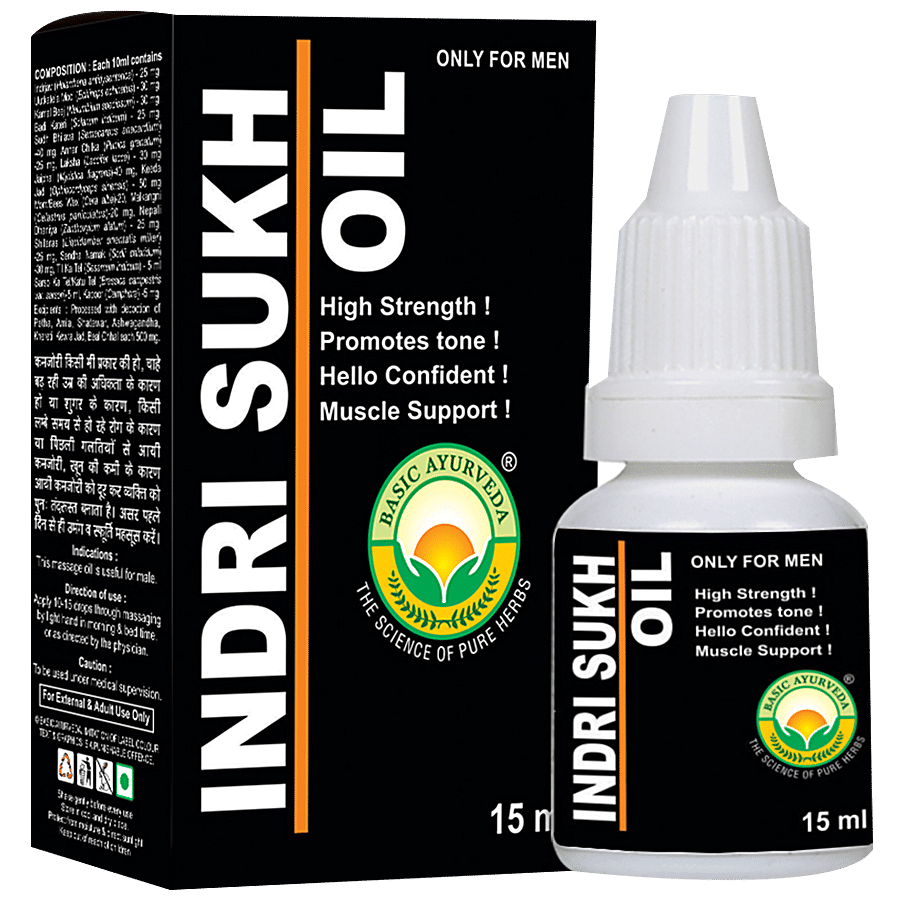 Basic Ayurveda Indri Sukh Oil - Promotes Men's Overall Health