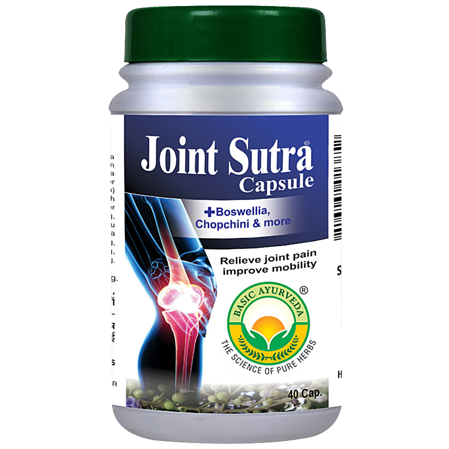 Basic Ayurveda Joint Sutra Capsules - For Bones & Joints Health & Pain Relief