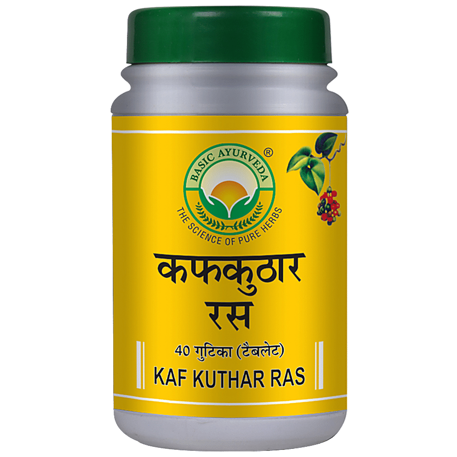 Basic Ayurveda Kaf Kuthar Ras Tablets - For Cough