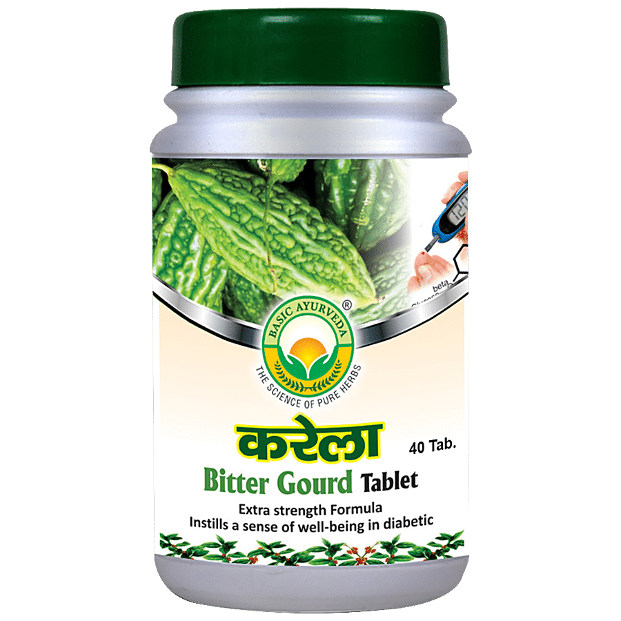 Basic Ayurveda Karela/Bitter Gourd Tablets - Diabetes Control