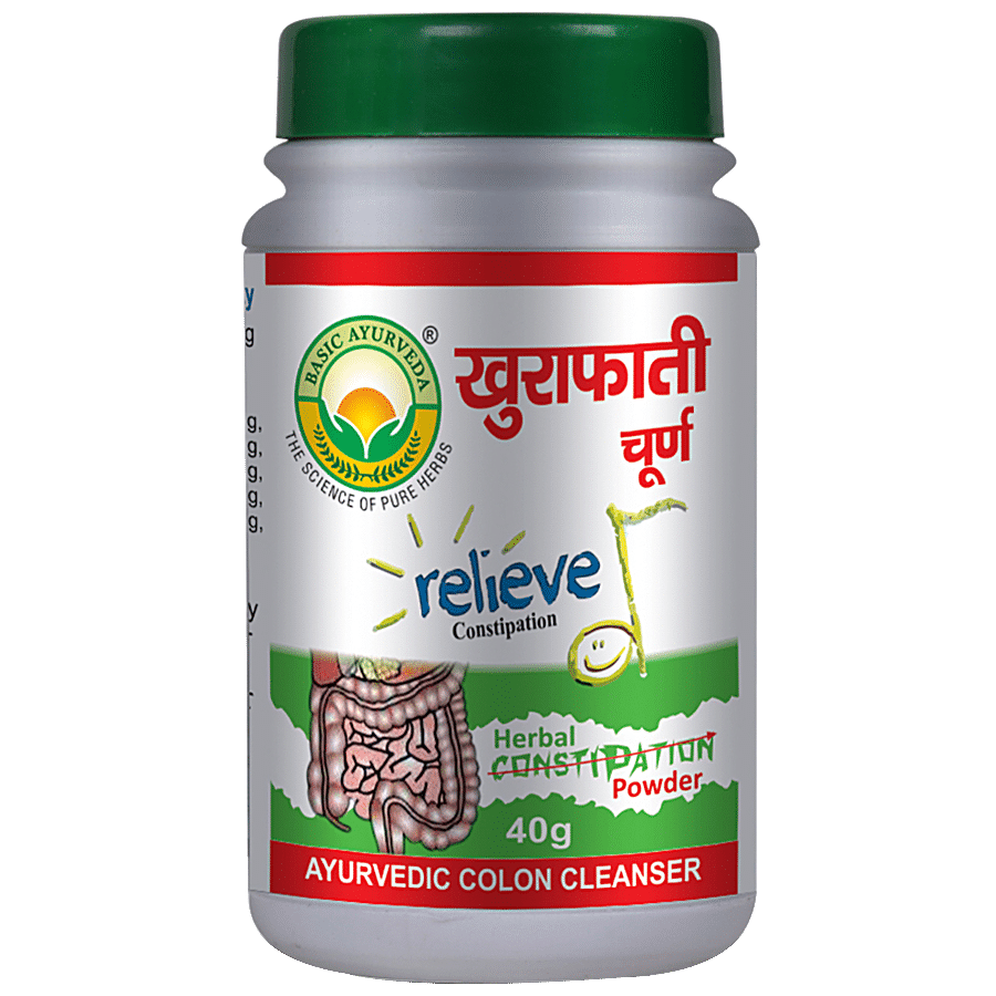 Basic Ayurveda Khurafati Churna - Relieves Constipation