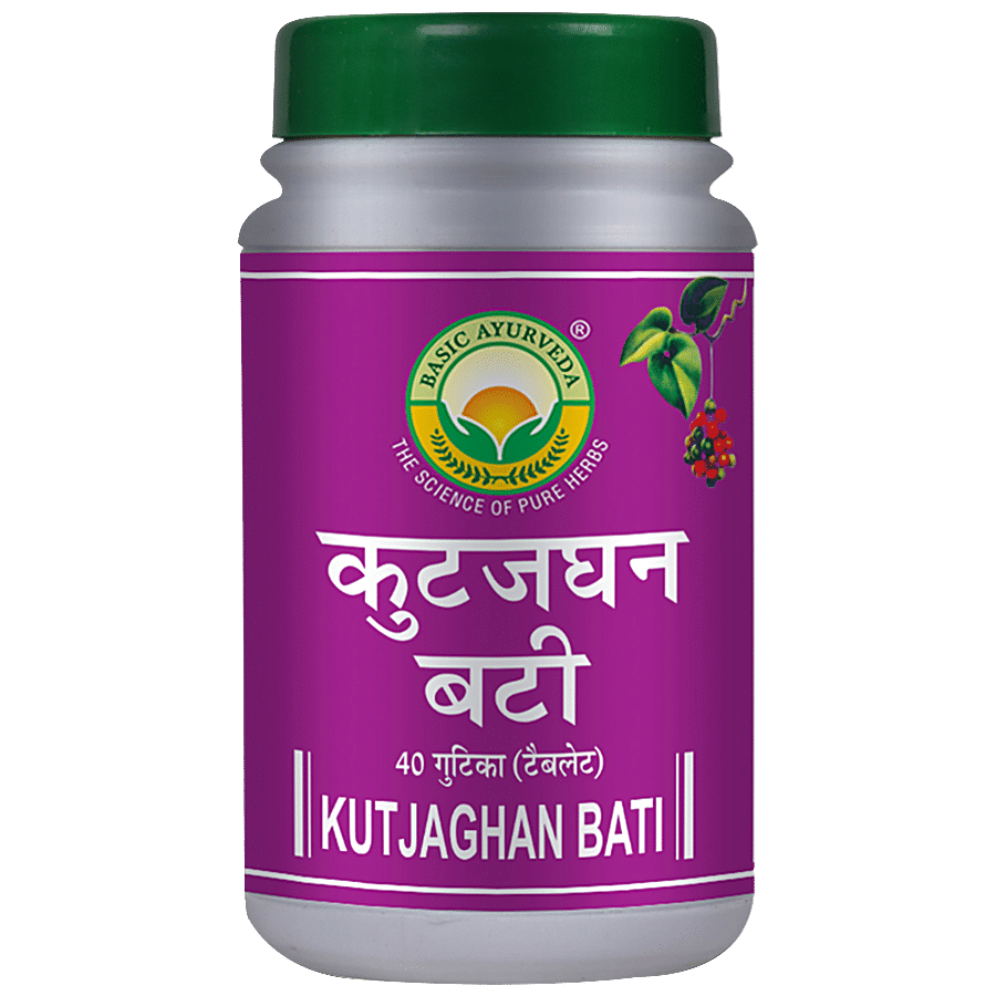 Basic Ayurveda Kut Jaghan Bati - For Intestinal And Bowel Health