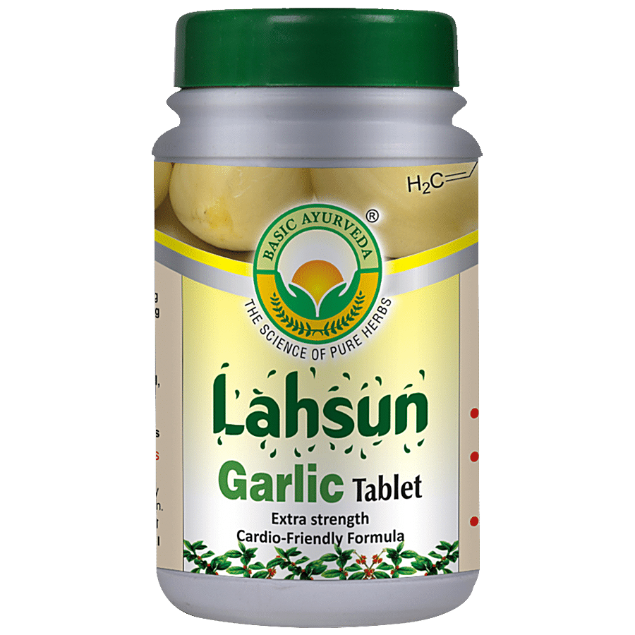 Basic Ayurveda Lahsun/Garlic Tablets - Boosts Heart Health