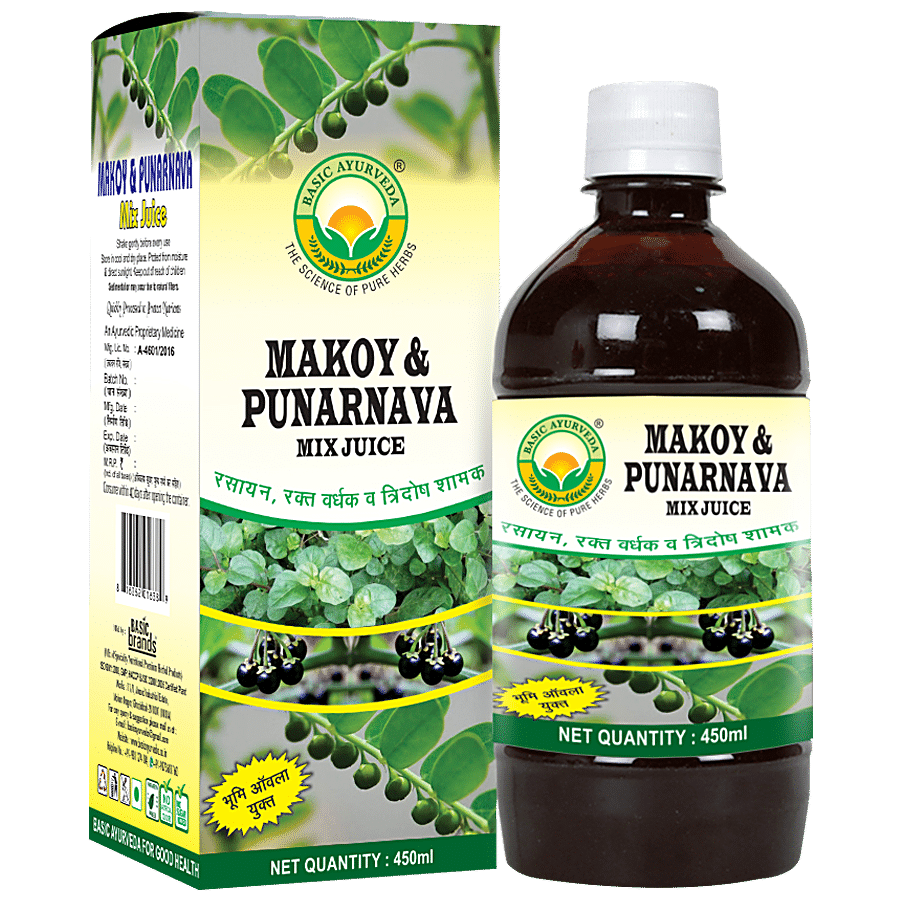 Basic Ayurveda Makoy & Punarnava Mix Juice - Organic