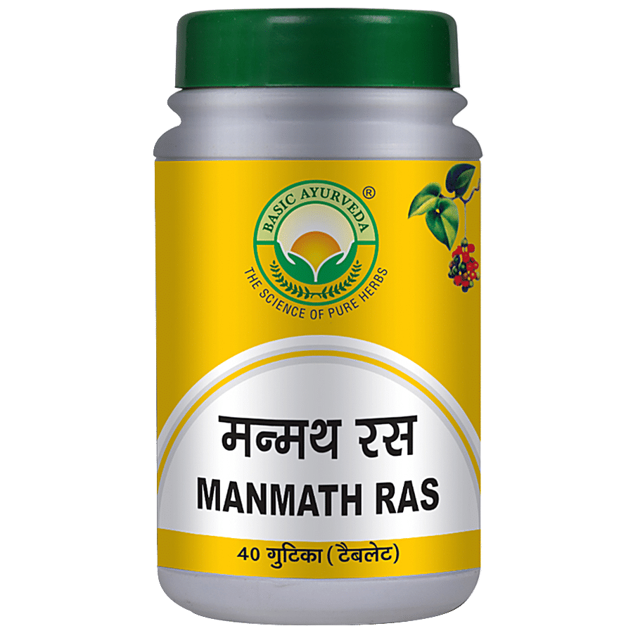 Basic Ayurveda Manmath Ras Tablets - Physical Weakness & Impotency Support